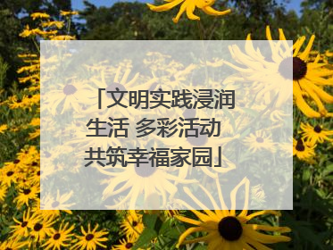 文明实践浸润生活 多彩活动共筑幸福家园