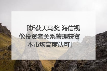 斩获天马奖 海信视像投资者关系管理获资本市场高度认可