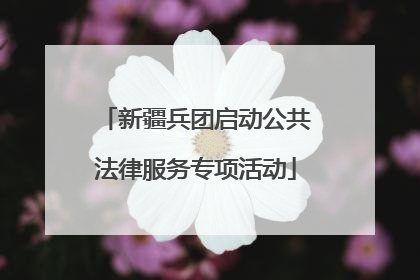 新疆兵团启动公共法律服务专项活动
