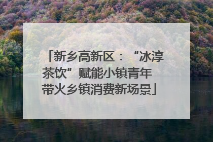 新乡高新区：“冰淳茶饮”赋能小镇青年 带火乡镇消费新场景