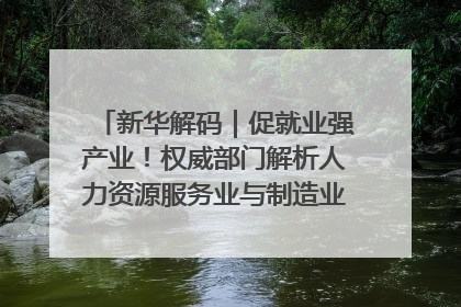 新华解码｜促就业强产业！权威部门解析人力资源服务业与制造业融合发展试点