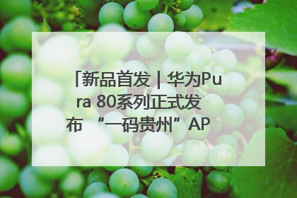 新品首发｜华为Pura 80系列正式发布 “一码贵州”APP抢先开售！