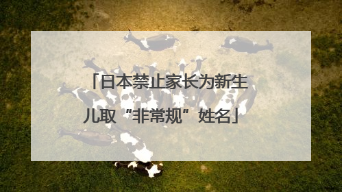 日本禁止家长为新生儿取“非常规”姓名