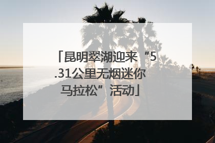 昆明翠湖迎来“5.31公里无烟迷你马拉松”活动