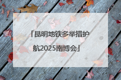 昆明地铁多举措护航2025南博会
