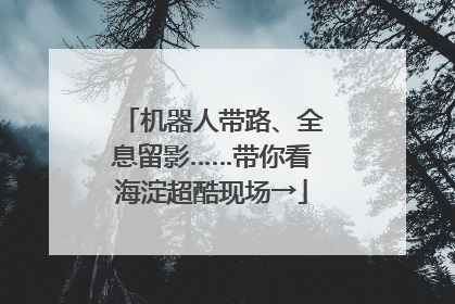 机器人带路、全息留影……带你看海淀超酷现场→
