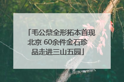 毛公鼎全形拓本首现北京 60余件金石珍品走进三山五园