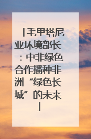 毛里塔尼亚环境部长：中非绿色合作播种非洲“绿色长城”的未来