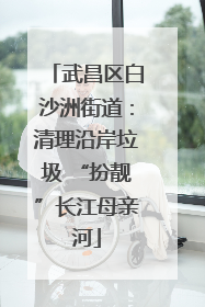 武昌区白沙洲街道：清理沿岸垃圾 “扮靓”长江母亲河