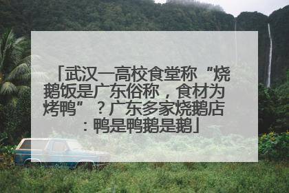 武汉一高校食堂称“烧鹅饭是广东俗称，食材为烤鸭”？广东多家烧鹅店：鸭是鸭鹅是鹅