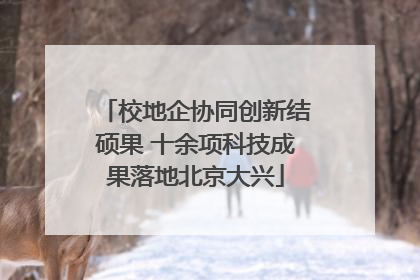 校地企协同创新结硕果 十余项科技成果落地北京大兴