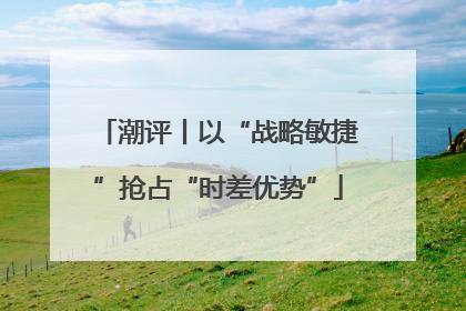 潮评丨以“战略敏捷”抢占“时差优势”