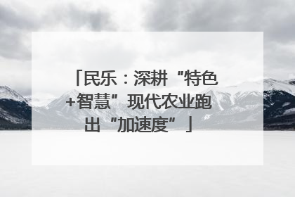 民乐：深耕“特色+智慧”现代农业跑出“加速度”