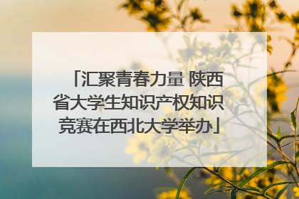 汇聚青春力量 陕西省大学生知识产权知识竞赛在西北大学举办