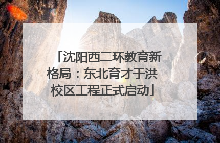 沈阳西二环教育新格局：东北育才于洪校区工程正式启动