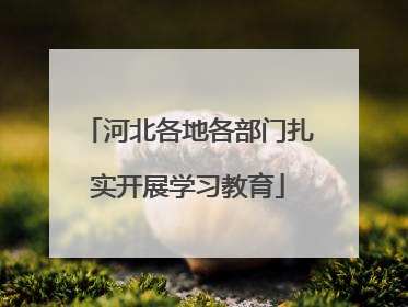 河北各地各部门扎实开展学习教育
