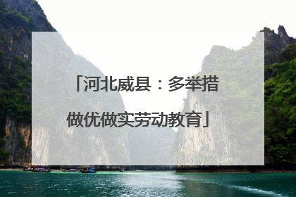 河北威县：多举措做优做实劳动教育