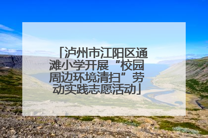 泸州市江阳区通滩小学开展“校园周边环境清扫”劳动实践志愿活动