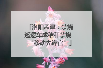 洛阳孟津：禁烧巡逻车成秸秆禁烧“移动先锋官”