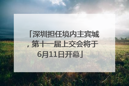 深圳担任境内主宾城，第十一届上交会将于6月11日开幕