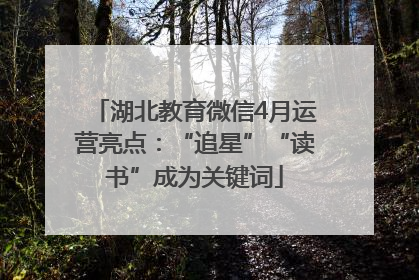 湖北教育微信4月运营亮点：“追星”“读书”成为关键词