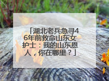 湖北老兵急寻46年前救命山东女护士：我的山东恩人，你在哪里？