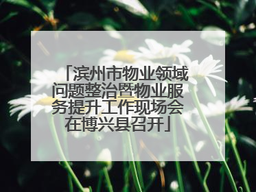滨州市物业领域问题整治暨物业服务提升工作现场会在博兴县召开