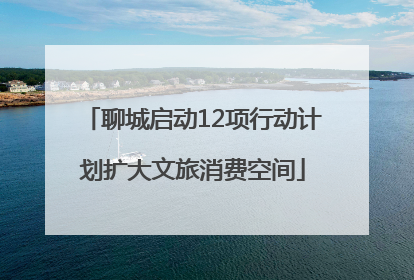 聊城启动12项行动计划扩大文旅消费空间