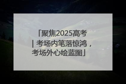 聚焦2025高考｜考场内笔落惊鸿，考场外心绘蓝图