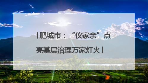 肥城市：“仪家亲”点亮基层治理万家灯火