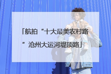 航拍“十大最美农村路”沧州大运河堤顶路