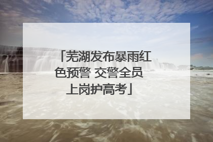 芜湖发布暴雨红色预警 交警全员上岗护高考