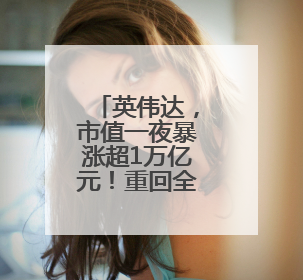 英伟达，市值一夜暴涨超1万亿元！重回全球第一！