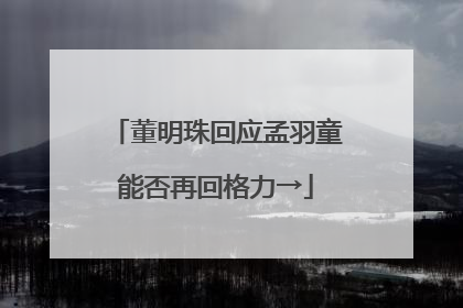 董明珠回应孟羽童能否再回格力→