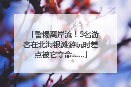 警惕离岸流！5名游客在北海银滩游玩时差点被它夺命……