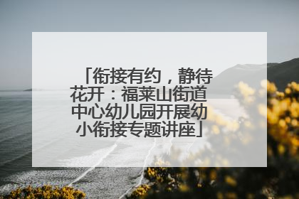 衔接有约，静待花开：福莱山街道中心幼儿园开展幼小衔接专题讲座