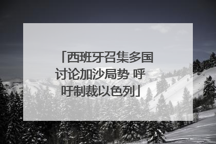 西班牙召集多国讨论加沙局势 呼吁制裁以色列