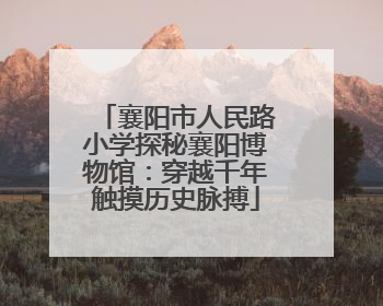 襄阳市人民路小学探秘襄阳博物馆：穿越千年触摸历史脉搏
