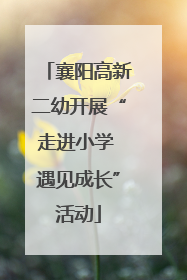 襄阳高新二幼开展“走进小学 遇见成长”活动