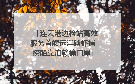连云港边检站高效服务首艘远洋磷虾捕捞船靠泊赣榆口岸