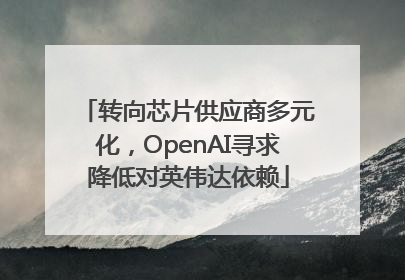 转向芯片供应商多元化，OpenAI寻求降低对英伟达依赖