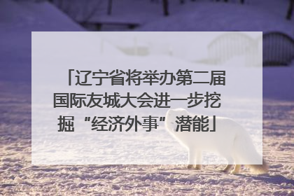 辽宁省将举办第二届国际友城大会进一步挖掘“经济外事”潜能