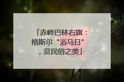 赤峰巴林右旗：格斯尔“浴马日”，赏民俗之美