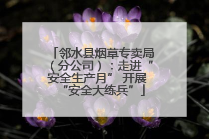 邻水县烟草专卖局（分公司）：走进“安全生产月” 开展“安全大练兵”