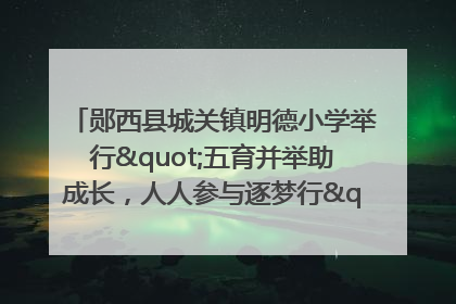 郧西县城关镇明德小学举行"五育并举助成长，人人参与逐梦行"庆六一活动
