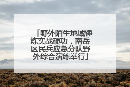 野外陌生地域锤炼实战硬功，南岳区民兵应急分队野外综合演练举行