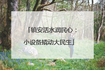 镇安活水润民心：小设备撬动大民生