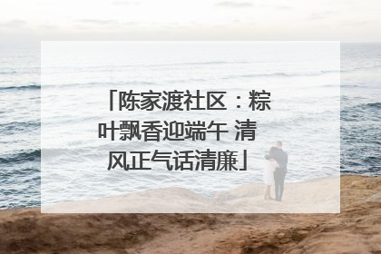 陈家渡社区：粽叶飘香迎端午 清风正气话清廉