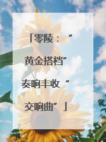 零陵：“黄金搭档”奏响丰收“交响曲”