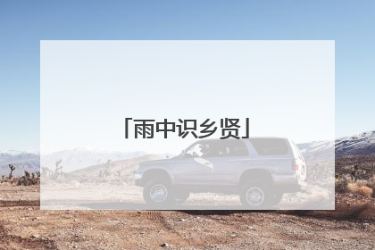 雨中识乡贤